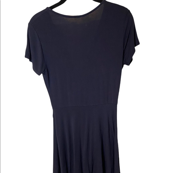 Dolla Coster Navy Blue Wrap Dress With Accentuated Waist Line and Tie. Women’s M - Picture 4 of 8